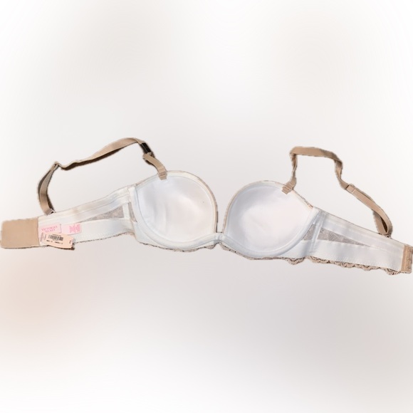 Fabulous By Victoria's Secret Pink Gold Champagne Strapless Convertible Bra 34A - Picture 8 of 13